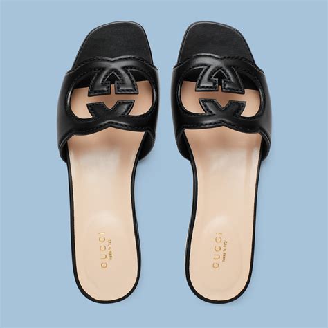 tradesy gucci slides|Gucci Women's Interlocking G slide sandal.